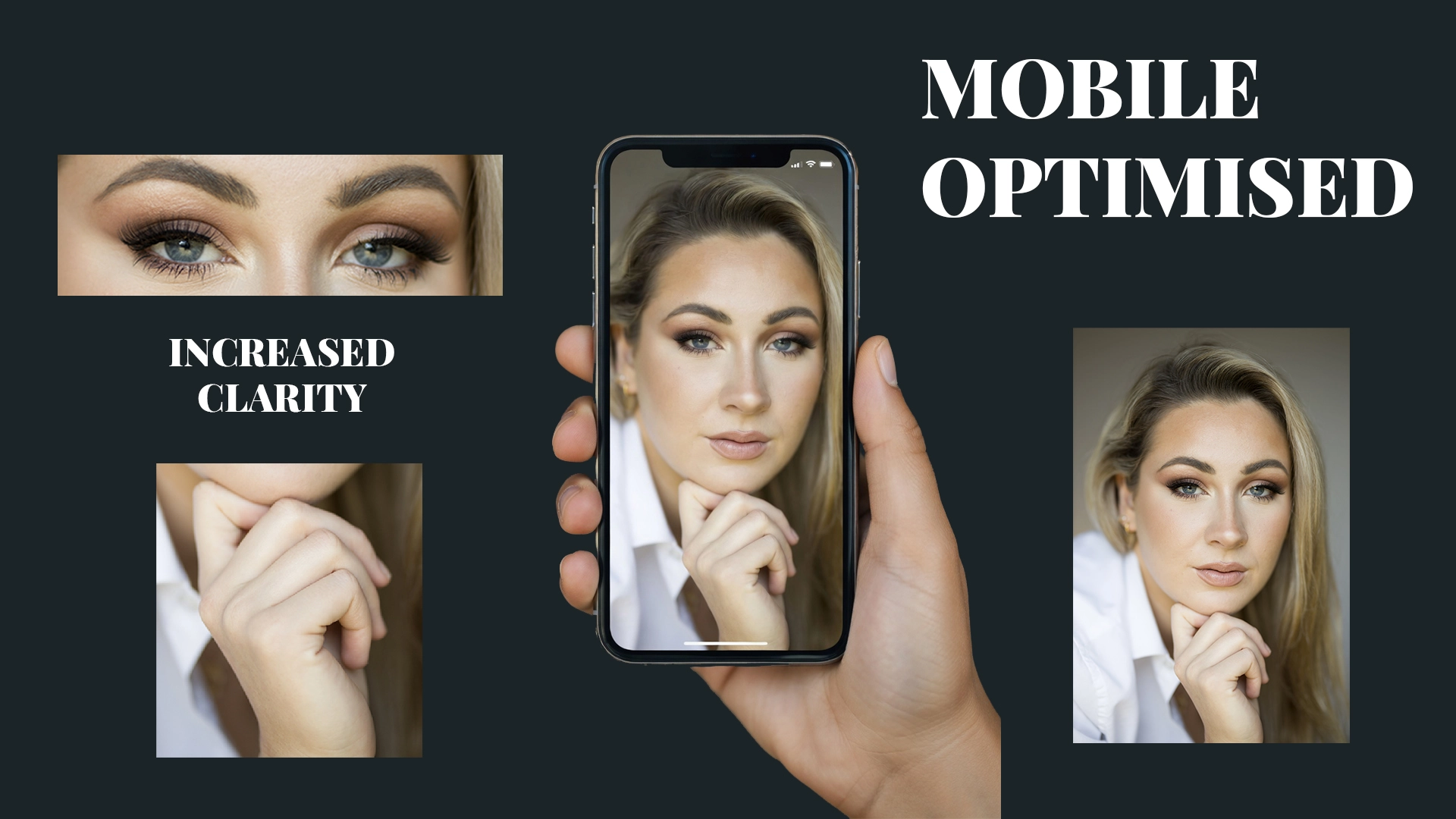 Optimised portrait web presentation